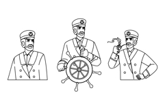 ocean ship captain vector Product Image 1