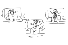 fatigue sick man bed vector Product Image 1