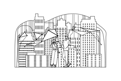 network smart city urban development vector Product Image 1