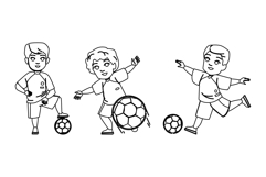 game soccer kid boy vector Product Image 1
