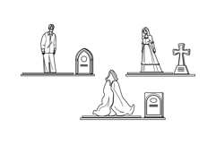 supernatural spirit cemetery ghost vector Product Image 1