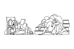 anxiety stress at home vector Product Image 1