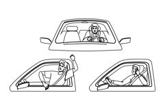 frustration stress traffic road man vector Product Image 1