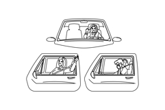 commute stress traffic road woman vector Product Image 1