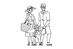 young summer family fashion vector Product Image 1