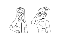 summer sunglasses woman vector Product Image 1