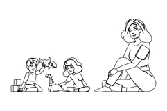 guidance supervising kids vector Product Image 1