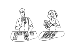 psychic tarot reading vector Product Image 1