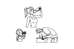 quench thirsty people drinking vector Product Image 1