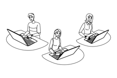 business typing on keyboard vector Product Image 1