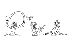 pool water aerobics vector Product Image 1