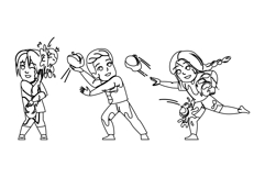 splash water balloon fight vector Product Image 1