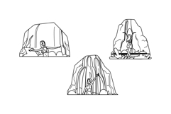 spa waterfall woman vector Product Image 1