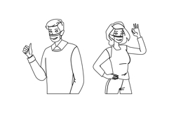 protection wearing face mask vector Product Image 1