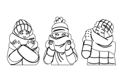 cozy winter scarf vector Product Image 1
