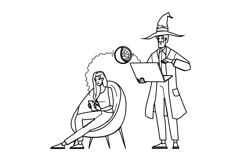 yellow wizard of oz testing website vector Product Image 1