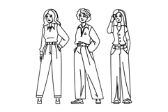 skirt woman spring fashion vector Product Image 1