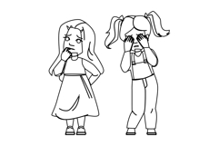 stress worried kid girl vector Product Image 1
