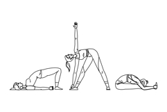 asana yoga exercises vector Product Image 1