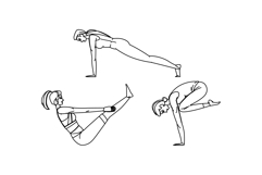 vinyasa yoga exercises vector Product Image 1