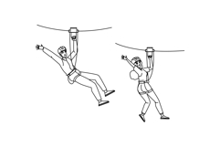 line zipline vector Product Image 1