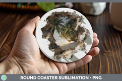 GorgeousSea 3D Hole Round Coaster design.