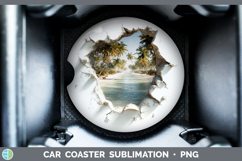 GorgeousSea 3D Hole Car Coaster design.