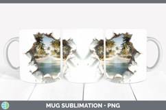 GorgeousSea 3D Hole Mug Wrap design.