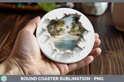 GorgeousSea 3D Hole Round Coaster design.