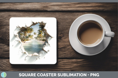 GorgeousSea 3D Hole Square Coaster design.