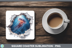 GorgeousSea 3D Hole Square Coaster design.
