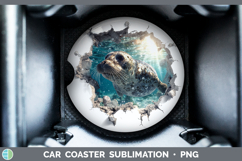 GorgeousSea 3D Hole Car Coaster design.