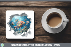 GorgeousSea 3D Hole Square Coaster design.