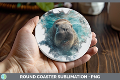 GorgeousSea 3D Hole Round Coaster design.