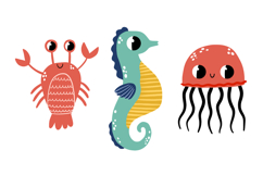 Fish Ocean Life Clipart. Under the sea Product Image 10
