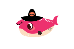 Sea Fish Pirate Clipart. Ocean Underwater Product Image 6