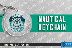 Nautical Keychain Design | Round Keychain Design | Summer Product Image 1