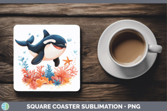 GorgeousSea Adorable Square Coaster design.