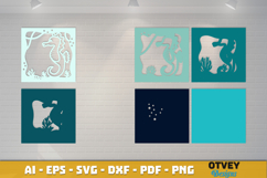Sea Horse in a seabed atmosphere 3D Layered Papercut Product Image 3
