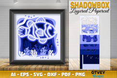 Clown Fish in a seabed atmosphere 3D Layered Papercut Product Image 2