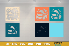 Anglerfish in a seabed atmosphere 3D Layered Papercut Product Image 3