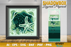 Sea Animals in a seabed atmosphere 3D Layered Papercut BUNDL Product Image 5