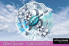 Sea Animals Wind Spinner - Summer Wind Spinner Sublimation Product Image 1