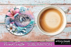 Sea Animals Coaster Sublimation - Beach Round Coaster Bundle Product Image 4