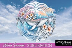 Sea Animals Wind Spinner - Summer Wind Spinner Sublimation Product Image 1