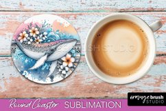 Sea Animals Coaster Sublimation - Beach Round Coaster Bundle Product Image 5