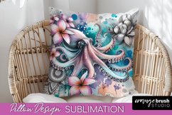 Sea Animals Pillow Cover - Beach Pillow Case Sublimation Product Image 1