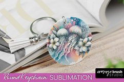 Sea Animals Keychain - Summer Keychain Sublimation Design Product Image 1