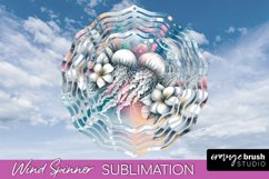 Sea Animals Wind Spinner - Summer Wind Spinner Sublimation Product Image 1