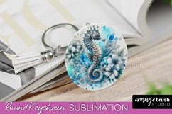 Sea Animals Keychain - Summer Keychain Sublimation Design Product Image 1